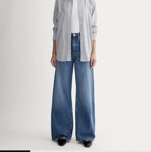 Classic Blue Wide-Leg Jeans